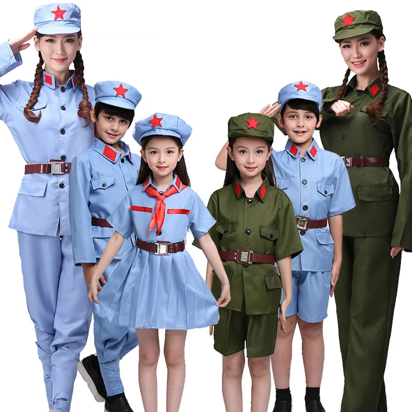 Children Army Tactical Military Uniform 100cm-185cm Adult Red Army Costumes Kids Jacket Pants Cosplay Performance Stage Wear
Children Army Tactical Military Uniform 100cm-185cm Adult Red Army Costumes Kids Jacket Pants Cosplay Performance Stage Wear