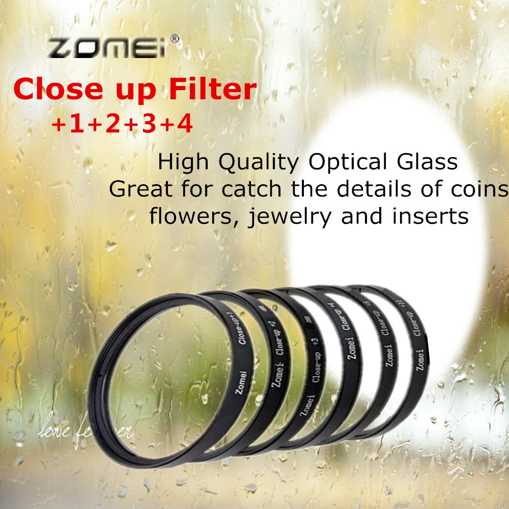 

Zomei Circular Macro Close Up Filter +1 +2 +3 +4 52/55/58/62/67/72/77/82mm optical camera lenses for canon sony nikon DSLR