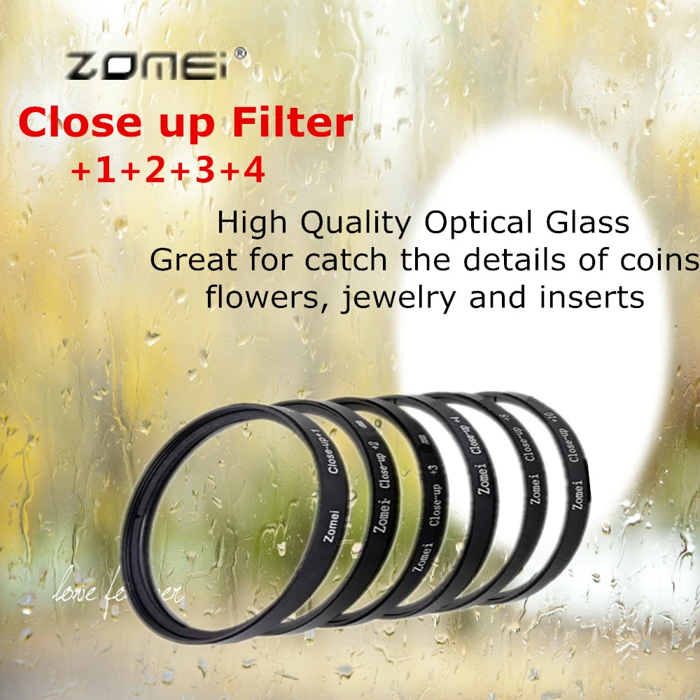 Zomei Circular Macro Close Up Filter +1 +2 +3 +4 52/55/58/62/67/72/77/82mm optical camera lenses for canon sony nikon DSLR
Zomei Circular Macro Close Up Filter +1 +2 +3 +4 52/55/58/62/67/72/77/82mm optical camera lenses for canon sony nikon DSLR