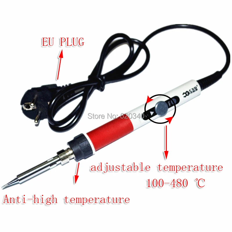 EU plug CXG 70W Electric iron constant temperature Adjustable temperature Electric Soldering station Free shipping
EU plug CXG 70W Electric iron constant temperature Adjustable temperature Electric Soldering station Free shipping