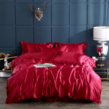 Home Textiles Bedding Sets King Double Size Satin Silk Summer Used Single Bed Linen China Luxury Bedclothes Kit Duvet Cover Set
Home Textiles Bedding Sets King Double Size Satin Silk Summer Used Single Bed Linen China Luxury Bedclothes Kit Duvet Cover Set