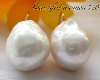 Z3821 Real 18mm baroque white keshi reborn pearl earrings
Z3821 Real 18mm baroque white keshi reborn pearl earrings