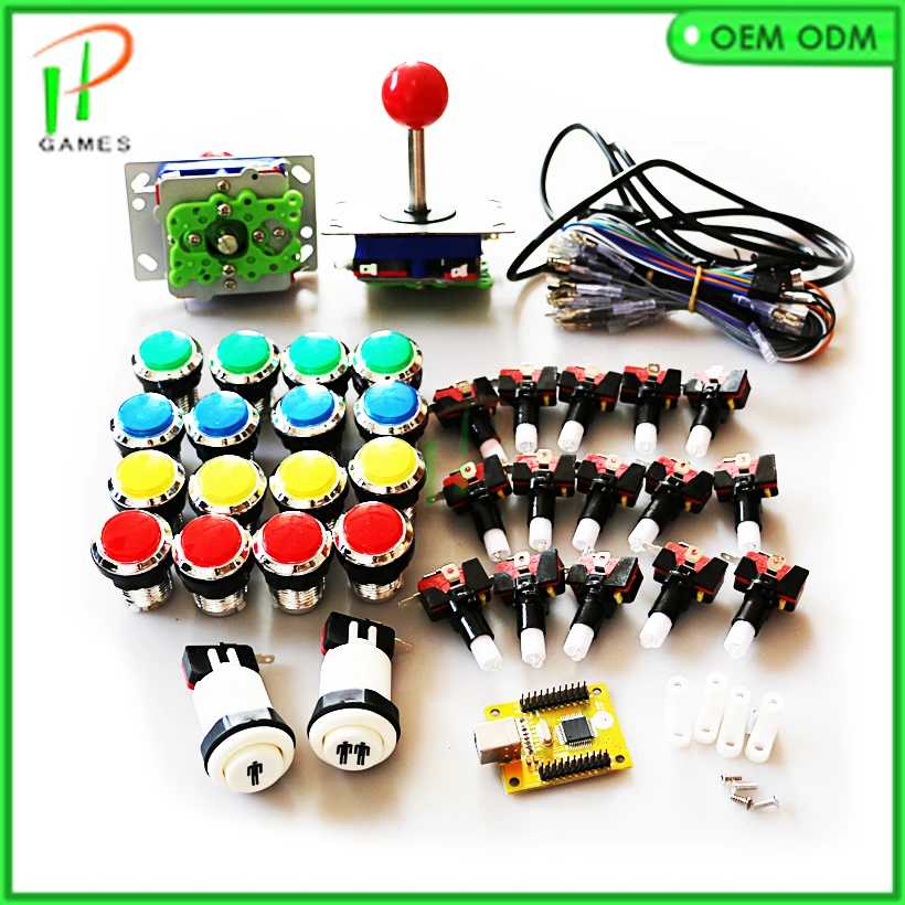 Arcade DIY KIT FOR 2 players PC PS3 to joystck,LED Light Illuminated button interface USB 2 player Interface USB to Jamma
Arcade DIY KIT FOR 2 players PC PS3 to joystck,LED Light Illuminated button interface USB 2 player Interface USB to Jamma