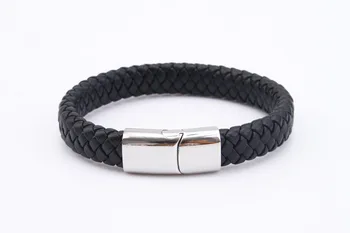 150PCS Men Jewelry Punk Black Braided Leather Bracelet Stainless Steel Buckle Fashion Bangles
150PCS Men Jewelry Punk Black Braided Leather Bracelet Stainless Steel Buckle Fashion Bangles