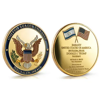 Sample new Edition -- Jerusalem Israel United States Embassy Trump Challenge Coin, Dedicated May 14, 2018
Sample new Edition -- Jerusalem Israel United States Embassy Trump Challenge Coin, Dedicated May 14, 2018
