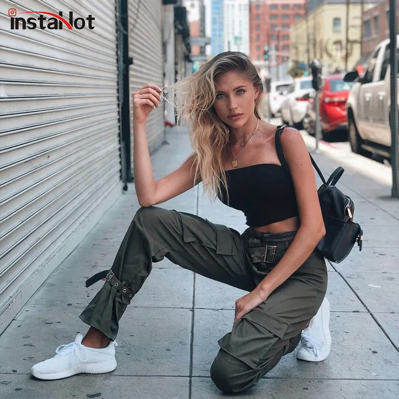 InstaHot Belt Loose Jogger Cargo Pants Women Autumn 2018 Pockets Sashes Trousers Casual Sweatpants Pantalon Femme Harem Hip Hop
InstaHot Belt Loose Jogger Cargo Pants Women Autumn 2018 Pockets Sashes Trousers Casual Sweatpants Pantalon Femme Harem Hip Hop