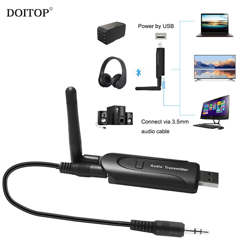DOITOP USB Wireless B5 Bluetooth Transmitter Double-decoding Audio Transmitter 3.5mm A2DP Stereo Adapter For TV PC Support Aptx
DOITOP USB Wireless B5 Bluetooth Transmitter Double-decoding Audio Transmitter 3.5mm A2DP Stereo Adapter For TV PC Support Aptx