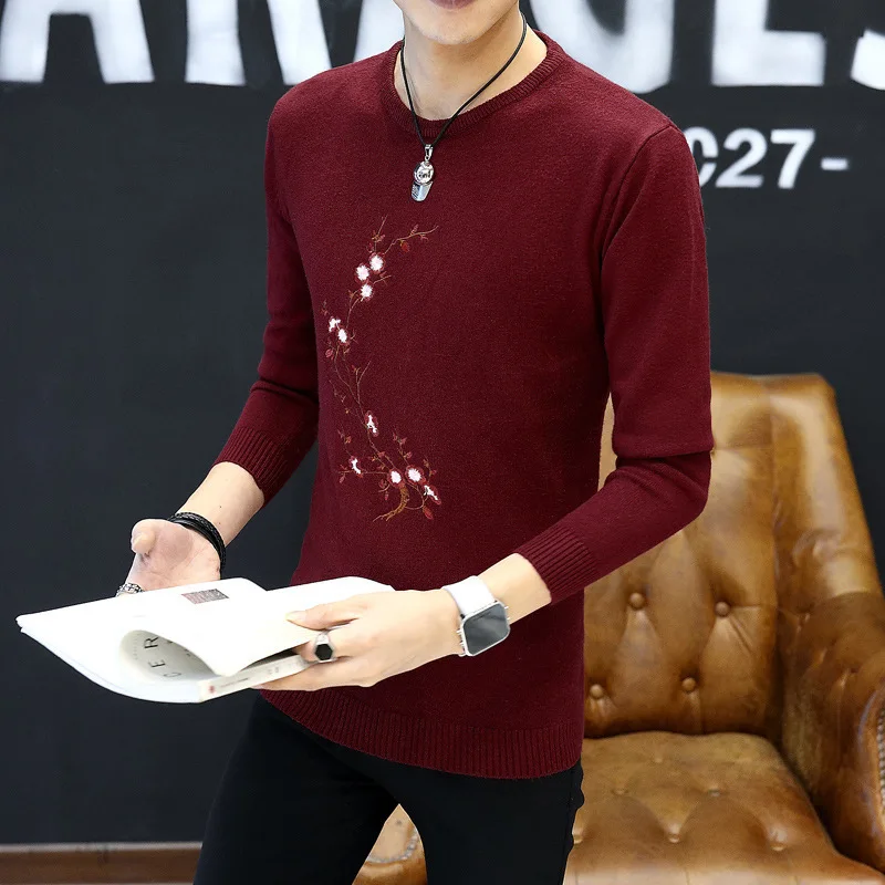 Men Winter Sweater Classic Simplicity Pullover O-Neck Sweater Men Embroidery Long Sleeves Grey Black Teenagers Sweaters
Men Winter Sweater Classic Simplicity Pullover O-Neck Sweater Men Embroidery Long Sleeves Grey Black Teenagers Sweaters