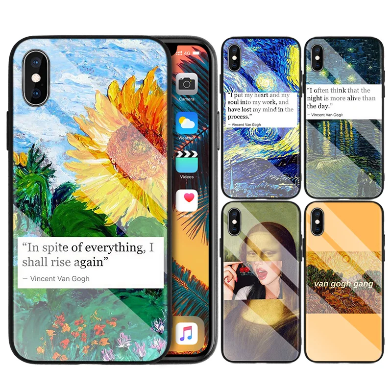 Tempered Glass Hard Case for Apple iPhone 7 8 6 6S X XR XS MAX Plus Art Aesthetic Van Gogh Mona Lisa David Print Case Coque Capa
Tempered Glass Hard Case for Apple iPhone 7 8 6 6S X XR XS MAX Plus Art Aesthetic Van Gogh Mona Lisa David Print Case Coque Capa