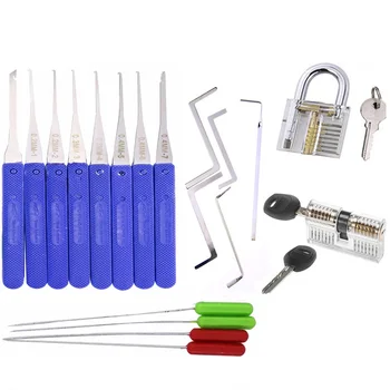 17pcs Lock Pick Tools with 2pcs Transparent Practice Set ,Broken Key Remove Kit,Locksmith Utility Tool Set
17pcs Lock Pick Tools with 2pcs Transparent Practice Set ,Broken Key Remove Kit,Locksmith Utility Tool Set