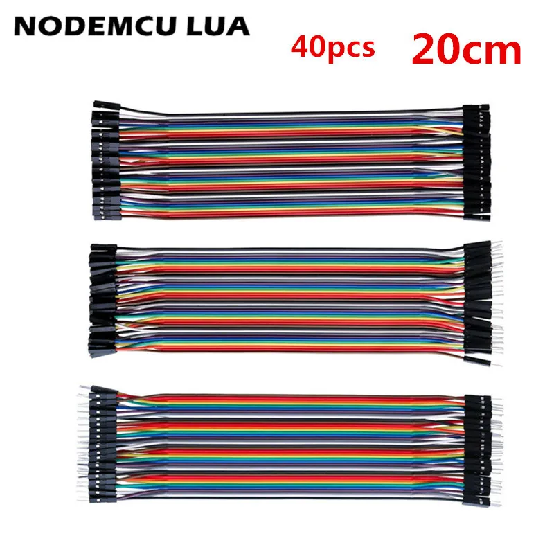 Dupont Line 40PCS 20cm Male to Male, Female to Male, and Female to Female Jumper Wire Connector Dupont Cable sfor Breadboard
Dupont Line 40PCS 20cm Male to Male, Female to Male, and Female to Female Jumper Wire Connector Dupont Cable sfor Breadboard