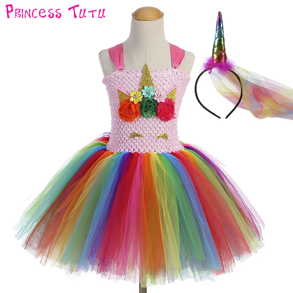 Rainbow Bustle Unicorn Tutu Dress Lovely Girl Flowers Birthday Party Cosplay Tulle Tutu Dress Children Kids Pony Cartoon Costume
Rainbow Bustle Unicorn Tutu Dress Lovely Girl Flowers Birthday Party Cosplay Tulle Tutu Dress Children Kids Pony Cartoon Costume