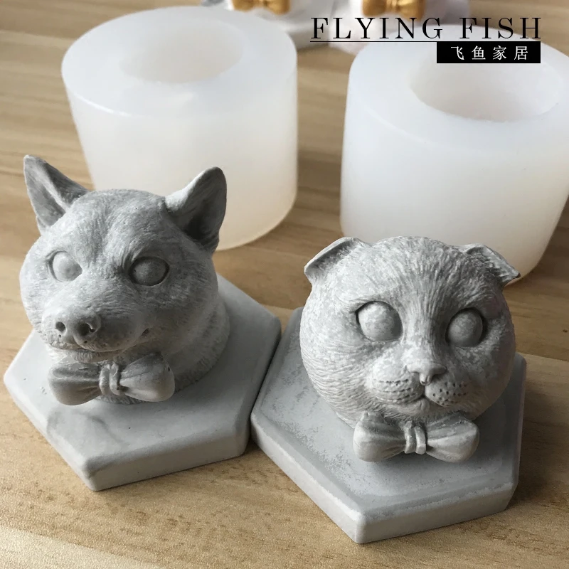 Silica gel silicone molds animals candle mold Aroma Plaster 3D Decoration Car cat Akita dog Mold soap moulds
Silica gel silicone molds animals candle mold Aroma Plaster 3D Decoration Car cat Akita dog Mold soap moulds