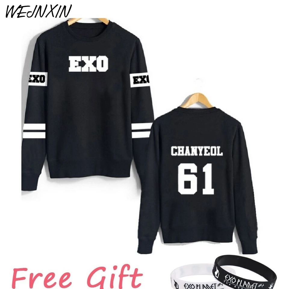 WEJNXIN EXO Kpop Hoodies For Women Men Pullover Sweatshirt Member Name Album Letter Print Exo Couple Tracksuit Free Gift
WEJNXIN EXO Kpop Hoodies For Women Men Pullover Sweatshirt Member Name Album Letter Print Exo Couple Tracksuit Free Gift