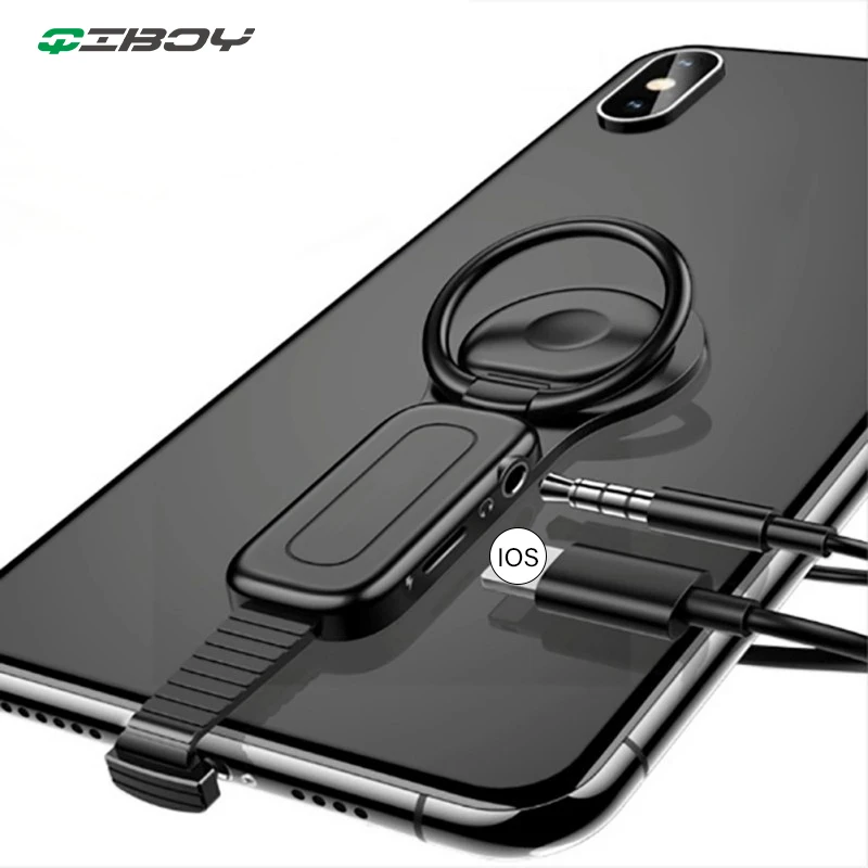 Lighting to 3.5mm Audio Earphone Adapter for iPhone X 8 7 Plus Adjust Finger Ring Holder Charger Adapter Connector OTG Adaptador
Lighting to 3.5mm Audio Earphone Adapter for iPhone X 8 7 Plus Adjust Finger Ring Holder Charger Adapter Connector OTG Adaptador