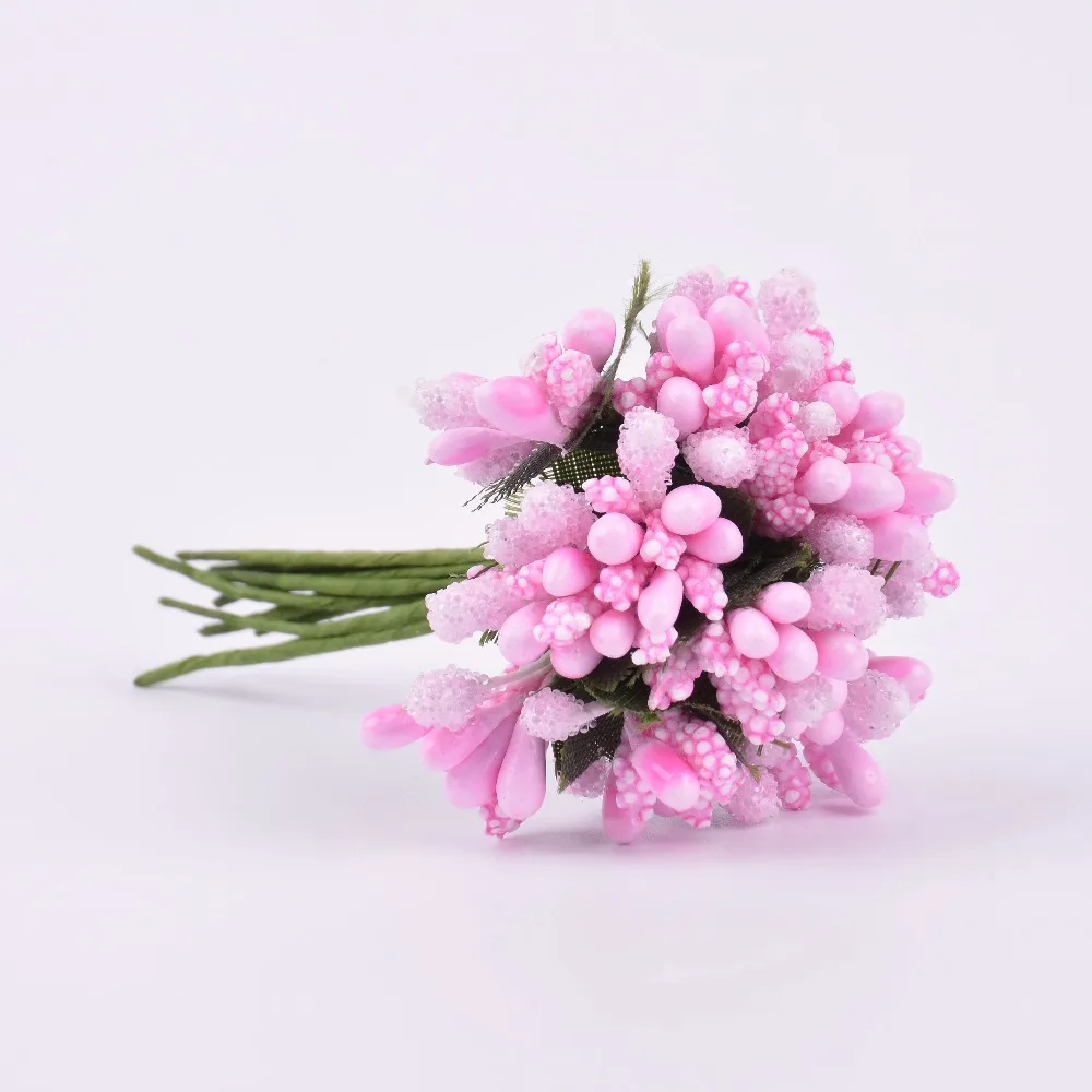 12 шт./лот Искусственные цветы ручной работы сахарные тычинки свадебное Вечерние