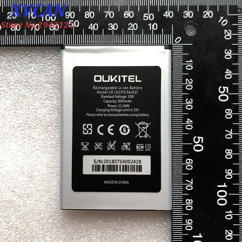 100% New Battery for Oukitel C8 3000mah Special Spare Battery for Oukitel C8 Mobile Phone
100% New Battery for Oukitel C8 3000mah Special Spare Battery for Oukitel C8 Mobile Phone