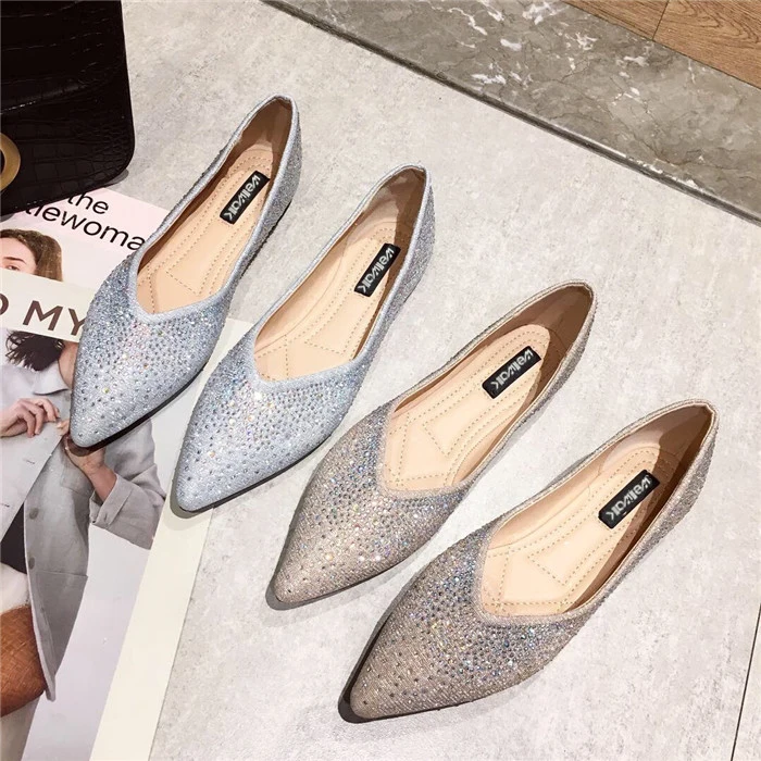 Wellwalk Flash Ballerinas Ladies Flat Shoes Women Crystal Ballet Flats Pointed Toe Moccasins Foldable Fashion Party Shoes Summer
Wellwalk Flash Ballerinas Ladies Flat Shoes Women Crystal Ballet Flats Pointed Toe Moccasins Foldable Fashion Party Shoes Summer