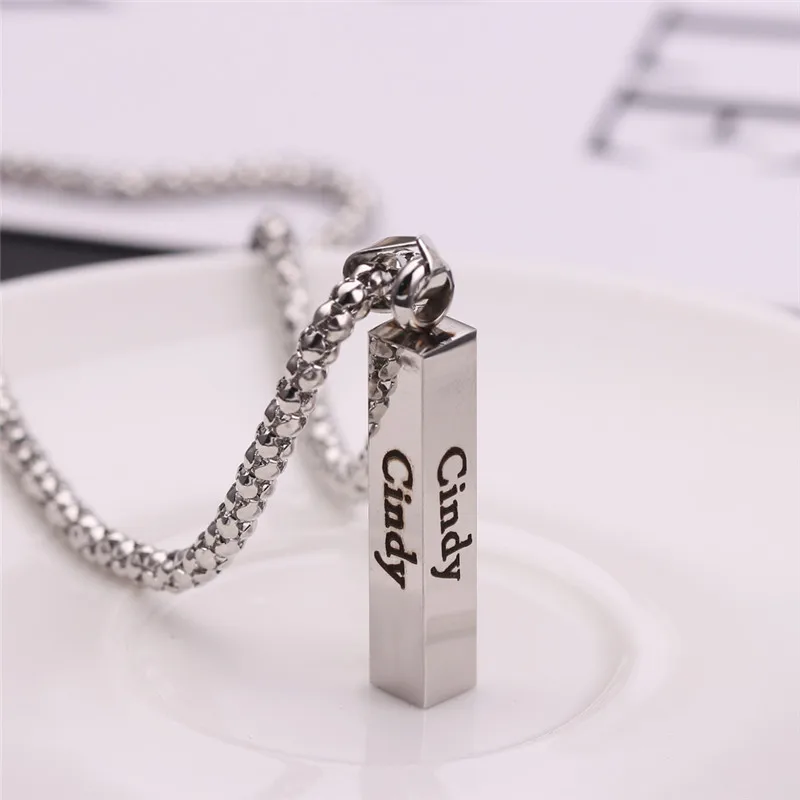 Custom Square Strip Pendant Necklace Personalize Engraved Name Bar Necklace For Men Women Stainless Steel Simple Choker Jewelry
Custom Square Strip Pendant Necklace Personalize Engraved Name Bar Necklace For Men Women Stainless Steel Simple Choker Jewelry