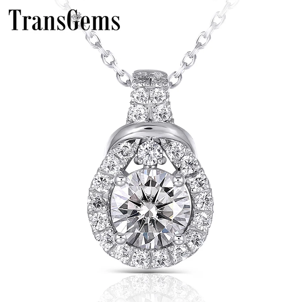 Transgems 10K White Gold Center 1ct 6.5mm F Color Moissanite Floating Setting Pendant for Women Anniversary Birthday Gifts
Transgems 10K White Gold Center 1ct 6.5mm F Color Moissanite Floating Setting Pendant for Women Anniversary Birthday Gifts