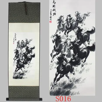 Eight horses pattern silk painting decoration scroll painting and the new special Black horses
Eight horses pattern silk painting decoration scroll painting and the new special Black horses
