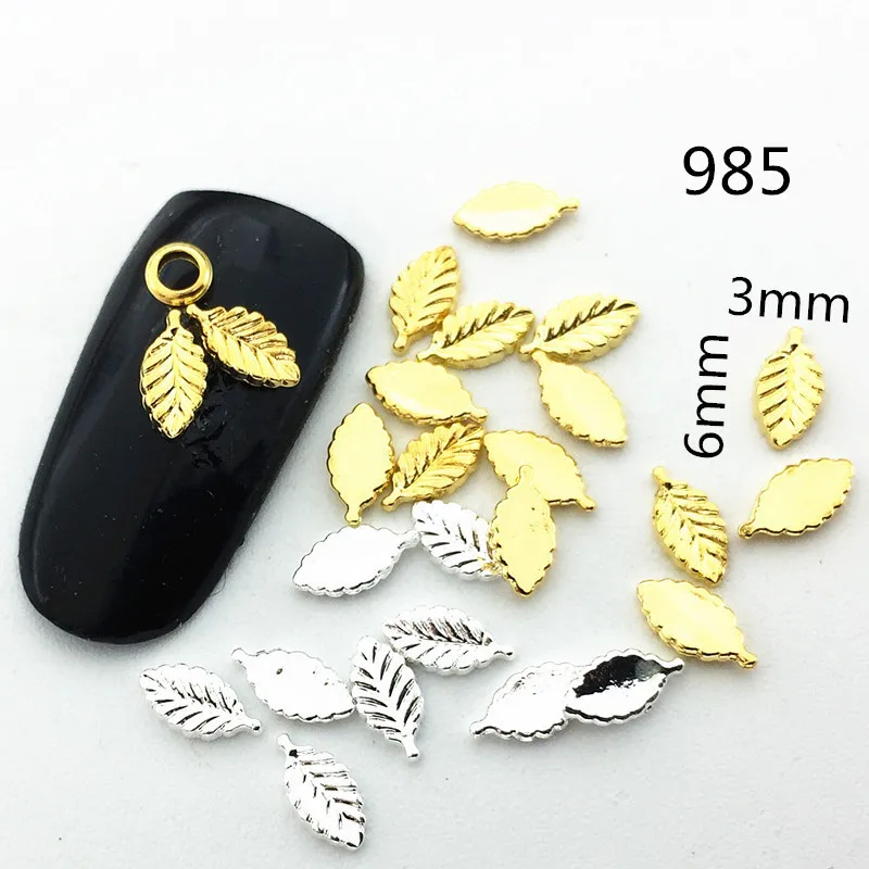 50pcs/pack Japan Korea 3D Nail Art Decoration Metal Kawaii 3*6mm Leaf Style Nail Accessories DIY Charm Nail Tools For Manicure 
50pcs/pack Japan Korea 3D Nail Art Decoration Metal Kawaii 3*6mm Leaf Style Nail Accessories DIY Charm Nail Tools For Manicure