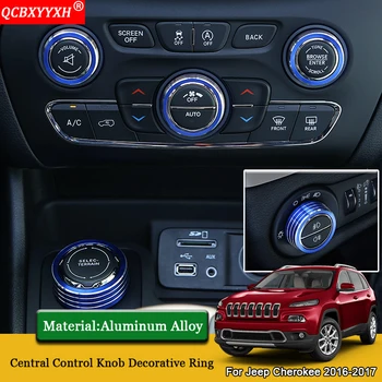 QCBXYYXH Car-styling Central Control Air Conditional Control Switch Knob Case Ring Auto Accessories For Jeep Cherokee 2016 2017
QCBXYYXH Car-styling Central Control Air Conditional Control Switch Knob Case Ring Auto Accessories For Jeep Cherokee 2016 2017