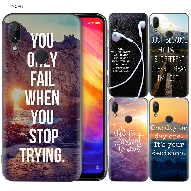 Silicone Coque Case for Xiaomi Redmi Note 7 6 5 Pro Mi A1 A2 8 Lite 9 GO Poco F1 S2 4 4X Plus Sentence Quotes
Silicone Coque Case for Xiaomi Redmi Note 7 6 5 Pro Mi A1 A2 8 Lite 9 GO Poco F1 S2 4 4X Plus Sentence Quotes