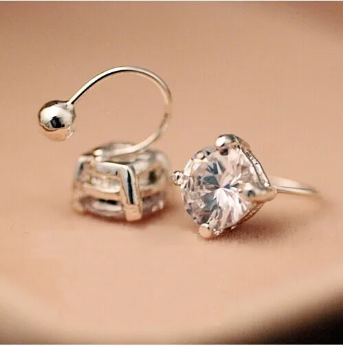 Exquisite white zircon earrings non pierced ear clip invisible ear clip boys and girls u- ear clip brincos
Exquisite white zircon earrings non pierced ear clip invisible ear clip boys and girls u- ear clip brincos