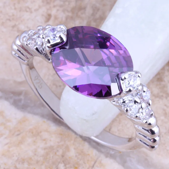 Splendid Purple Cubic Zirconia White CZ Silver Stamped 925 Ring Size 6 / 7 / 8 / 9 R1525
Splendid Purple Cubic Zirconia White CZ Silver Stamped 925 Ring Size 6 / 7 / 8 / 9 R1525