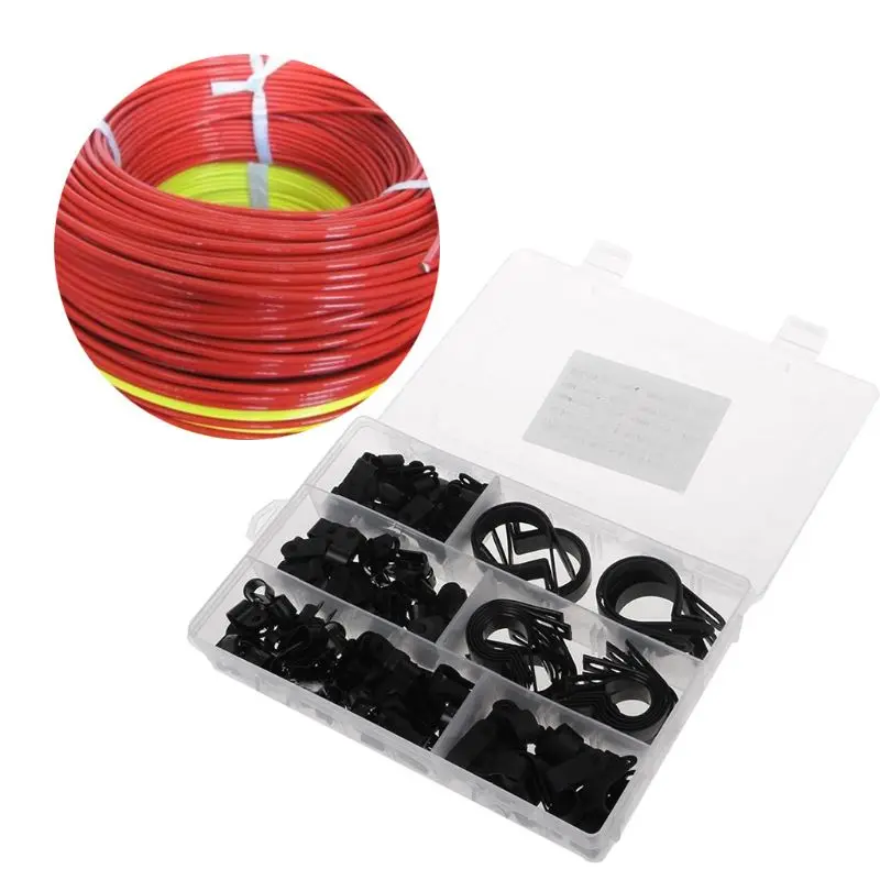 200pcs Nylon Wire Cable Clips Car Audio Fastener Plastic Wire Clamp Hose Mount P Type Clips Clamps Accessories A0417
200pcs Nylon Wire Cable Clips Car Audio Fastener Plastic Wire Clamp Hose Mount P Type Clips Clamps Accessories A0417