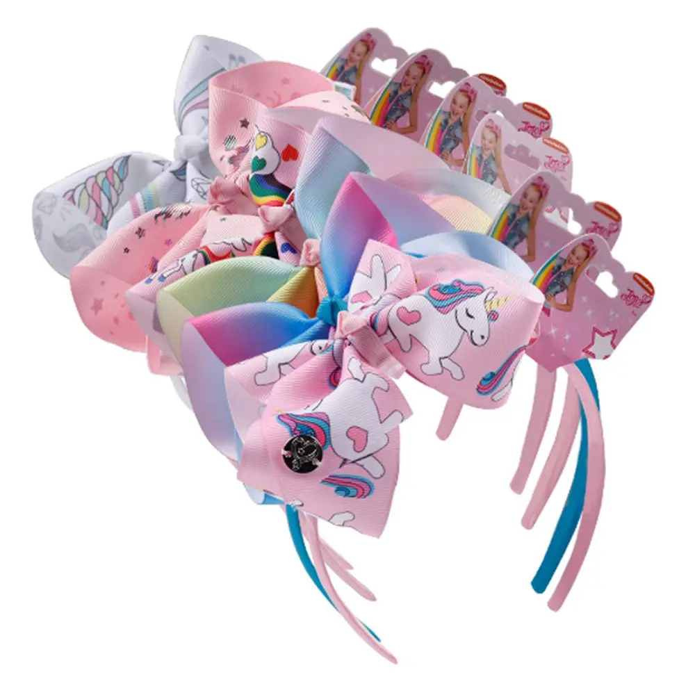 1pc Kids Girl Cartoon Hair Bow Headband Boutique Rainbow Printed Handmade Ribbon unicorn hairband haar accessoires
1pc Kids Girl Cartoon Hair Bow Headband Boutique Rainbow Printed Handmade Ribbon unicorn hairband haar accessoires