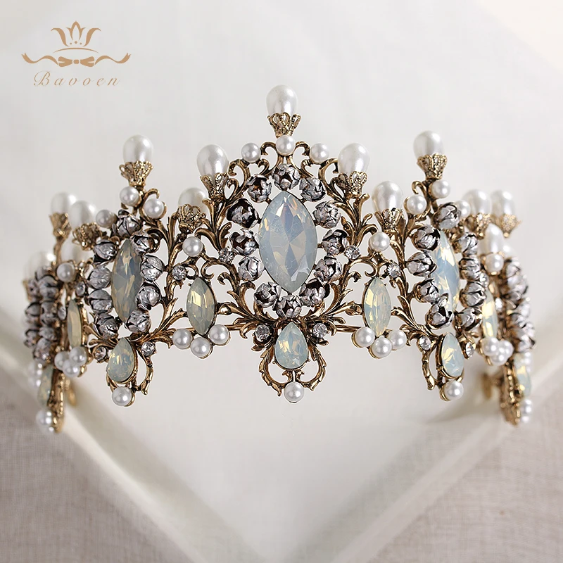 Bavoen Top Quality Elegant Retro Baroque Brides Hairbands Crown Nature Pearls Wedding Tiara Headpieces Prom Hair Accessories
Bavoen Top Quality Elegant Retro Baroque Brides Hairbands Crown Nature Pearls Wedding Tiara Headpieces Prom Hair Accessories