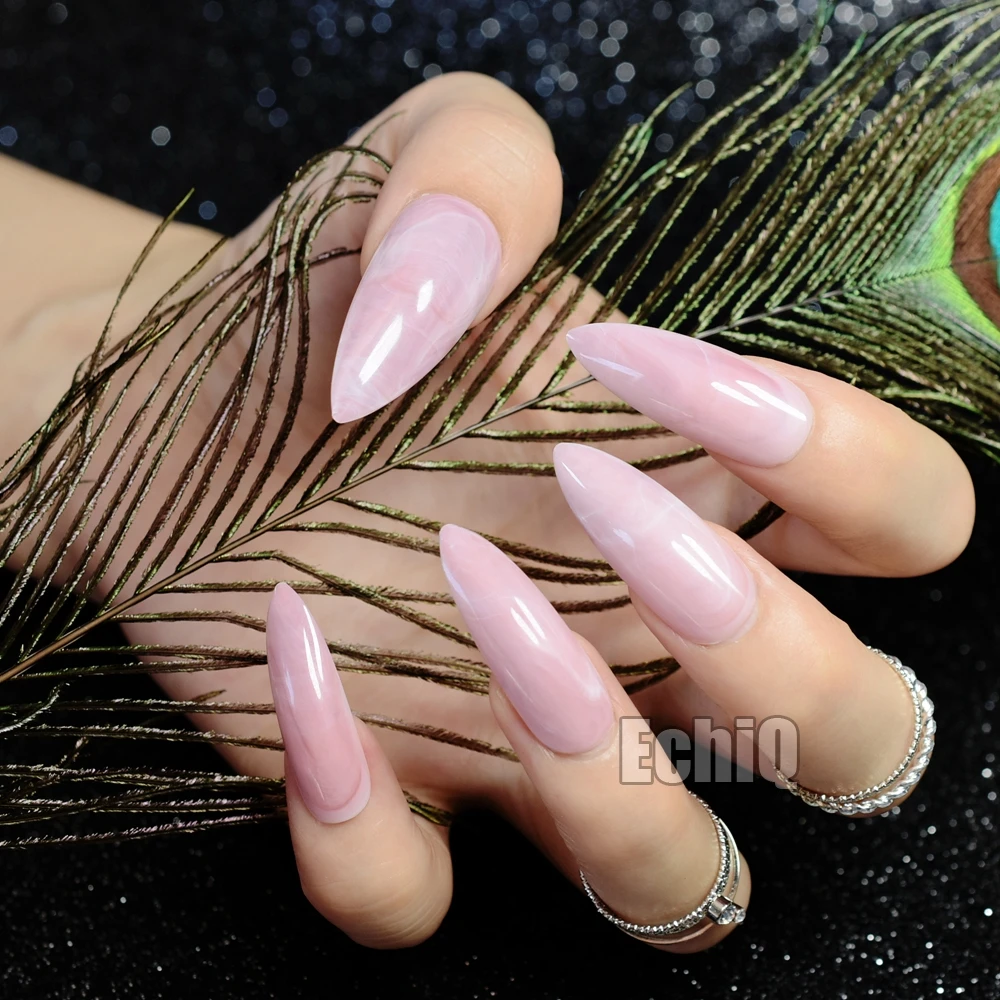 Shiny Pink Marble Shell Long Sharp Stiletto False Nail Pink Stone Texture Fake Nails Full Acrylic Nails Tips nep nagels
Shiny Pink Marble Shell Long Sharp Stiletto False Nail Pink Stone Texture Fake Nails Full Acrylic Nails Tips nep nagels