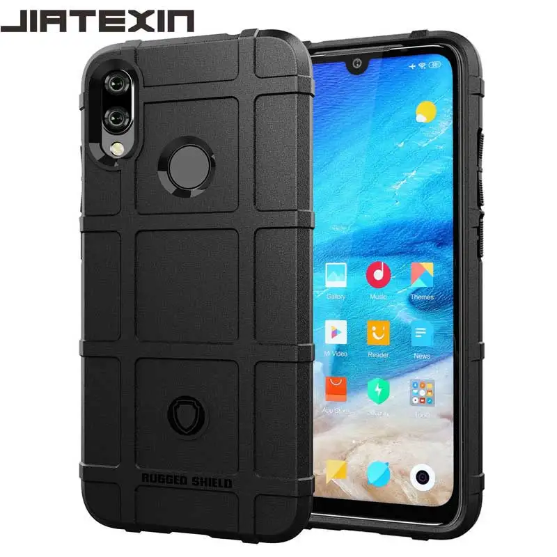 

JIATEXIN Shield Series For Redmi Note 7 Pro Shockproof Armor TPU Case For Redmi Note 7 Shell Armour Defend Cover Capa Fundas