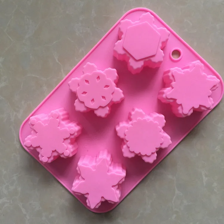 6 different shapes of new silicone moon cake mold christmas snowflake hand soap mold XG111
6 different shapes of new silicone moon cake mold christmas snowflake hand soap mold XG111