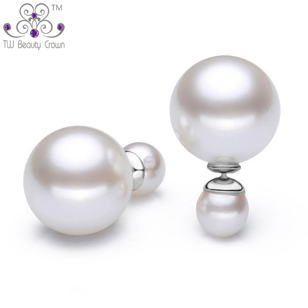 Real 925 Sterling Silver Luxury Simulated Big Double Pearls Stud Earrings For Women Fashion Evening Party Wedding Bridal Jewelry
Real 925 Sterling Silver Luxury Simulated Big Double Pearls Stud Earrings For Women Fashion Evening Party Wedding Bridal Jewelry