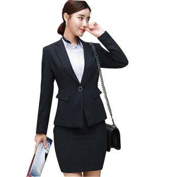 Women Office Lady Autumn Winner Blazer + Pants/Skirt Long Sleeve Women Stripe Interviewer Formal Work Uniform Casual OL Sets
Women Office Lady Autumn Winner Blazer + Pants/Skirt Long Sleeve Women Stripe Interviewer Formal Work Uniform Casual OL Sets
