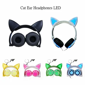 Cute CAT Ear Headsets with LED light rechargeable battery for GIRLS 3.5mm Stereo Foldable HiFi Headphone Super Bass Earphone 
Cute CAT Ear Headsets with LED light rechargeable battery for GIRLS 3.5mm Stereo Foldable HiFi Headphone Super Bass Earphone