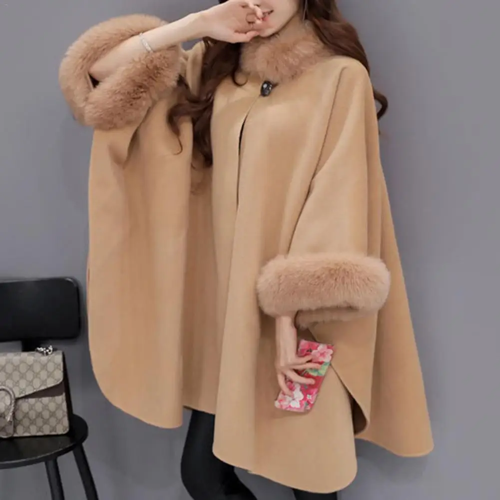Korean Version Fur Neck Mid-Length Coat Temperament Cloak Shawl Coat Women Winter Knitted Cashmere Poncho Capes Shawl Cardigans
Korean Version Fur Neck Mid-Length Coat Temperament Cloak Shawl Coat Women Winter Knitted Cashmere Poncho Capes Shawl Cardigans