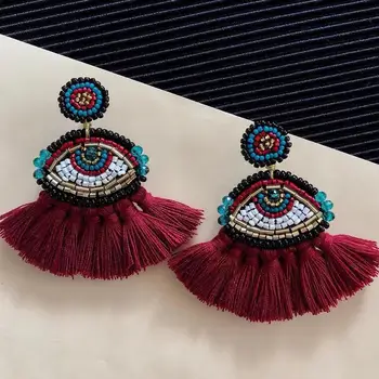 Best lady Fashion Tassel Eyes Dangle Earrings For Women Wedding Bohemian Girls Party Gift Handmade Statement Earring Jewelry
Best lady Fashion Tassel Eyes Dangle Earrings For Women Wedding Bohemian Girls Party Gift Handmade Statement Earring Jewelry