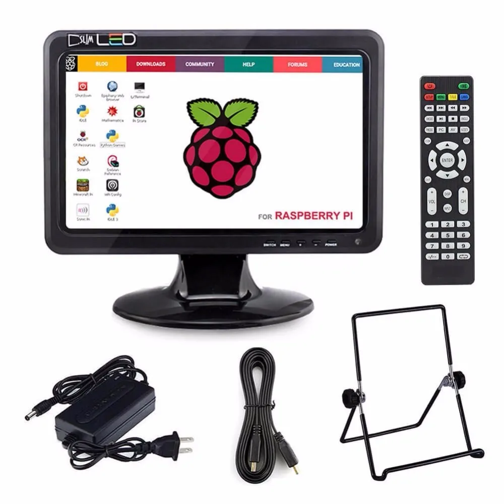Elecrow 10.1 Inch Raspberry Pi 3 Display Monitor 1080P HDMI Screen 1024x600 TFT LCD Portable HD Display VGA Monitor for Ras Pi 3
Elecrow 10.1 Inch Raspberry Pi 3 Display Monitor 1080P HDMI Screen 1024x600 TFT LCD Portable HD Display VGA Monitor for Ras Pi 3