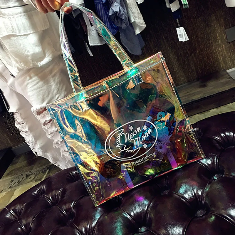 Laser Colorful Women Gorgeous Shoulder Shopping Multi-Function Transparent Jelly Transparent Beach Handle Female Messenger Bags
Laser Colorful Women Gorgeous Shoulder Shopping Multi-Function Transparent Jelly Transparent Beach Handle Female Messenger Bags