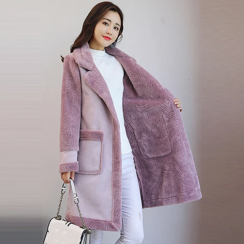 Women Faux Leather Jacket Suede Shearling Coats long Thicken Jacket Artificial Outerwear Fur Warm Wool Coats women suede QH1085
Women Faux Leather Jacket Suede Shearling Coats long Thicken Jacket Artificial Outerwear Fur Warm Wool Coats women suede QH1085