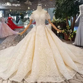 LS11008 lace wedding dresses princess off the shoulder sweetheart beaded bride dresses with long tail vestido de novia con manga
LS11008 lace wedding dresses princess off the shoulder sweetheart beaded bride dresses with long tail vestido de novia con manga