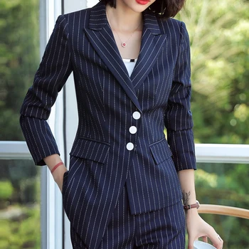 Fashion Single breasted Stripe blazer women Long sleeve slim OL blazer 2019 Casual autumn Spring jacket blazer female formal 4XL
Fashion Single breasted Stripe blazer women Long sleeve slim OL blazer 2019 Casual autumn Spring jacket blazer female formal 4XL
