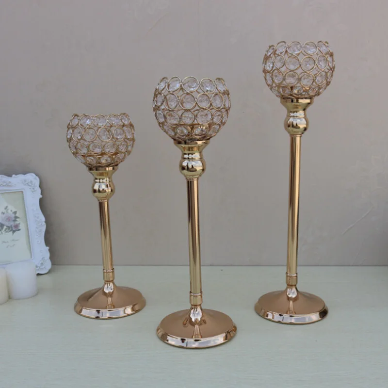 Candlesticks Stand 3 Sizes Gold Crystal Tealight Candle Holders for Wedding Table Centerpieces Mother's Day Home Decoration
Candlesticks Stand 3 Sizes Gold Crystal Tealight Candle Holders for Wedding Table Centerpieces Mother's Day Home Decoration
