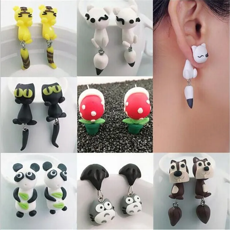 Hoop Earing Stud Earrings For Female Gift Cheap Brincos 2pcs/lot Cute Animal For Cat Fox Women Earings Korean Fashion Jewelry
Hoop Earing Stud Earrings For Female Gift Cheap Brincos 2pcs/lot Cute Animal For Cat Fox Women Earings Korean Fashion Jewelry