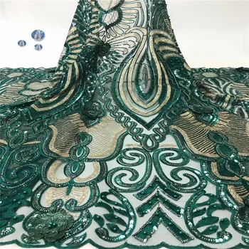 2019 Latest African Beads Lace Fabric High Quality French 3D Lace Fabric With Green Color Sequins Lace Fabric For Wedding Party
2019 Latest African Beads Lace Fabric High Quality French 3D Lace Fabric With Green Color Sequins Lace Fabric For Wedding Party