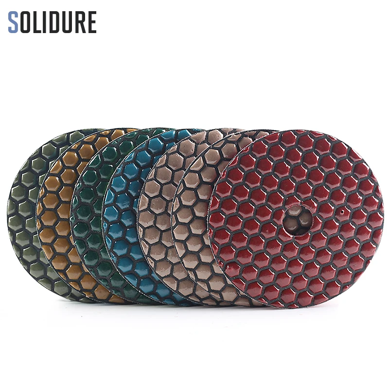 4 inch 7PCS/Set Dry Polishing Stone Hexagon Resin Bond Professional Sanding Disk For granite Marble Floor Dry Grinding 100MM
4 inch 7PCS/Set Dry Polishing Stone Hexagon Resin Bond Professional Sanding Disk For granite Marble Floor Dry Grinding 100MM